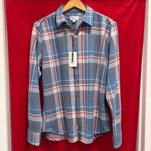 Sperry Blue and Red Plaid Casual Shirt